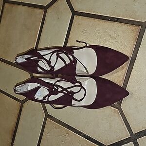 Marc fisher burgundy sude lace up high heel
